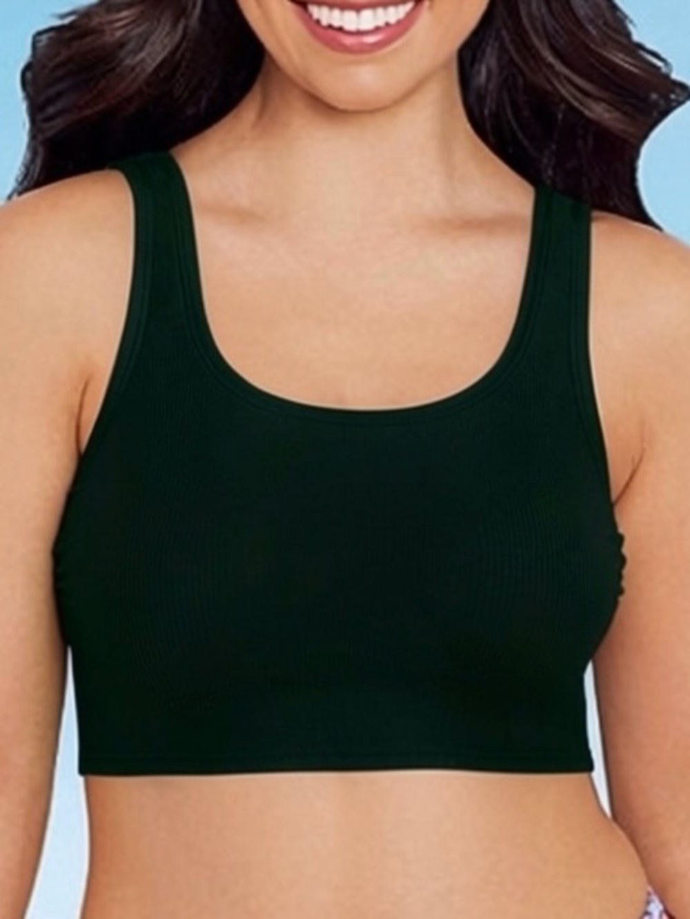 Xersion Black Midkini Swimsuit Top